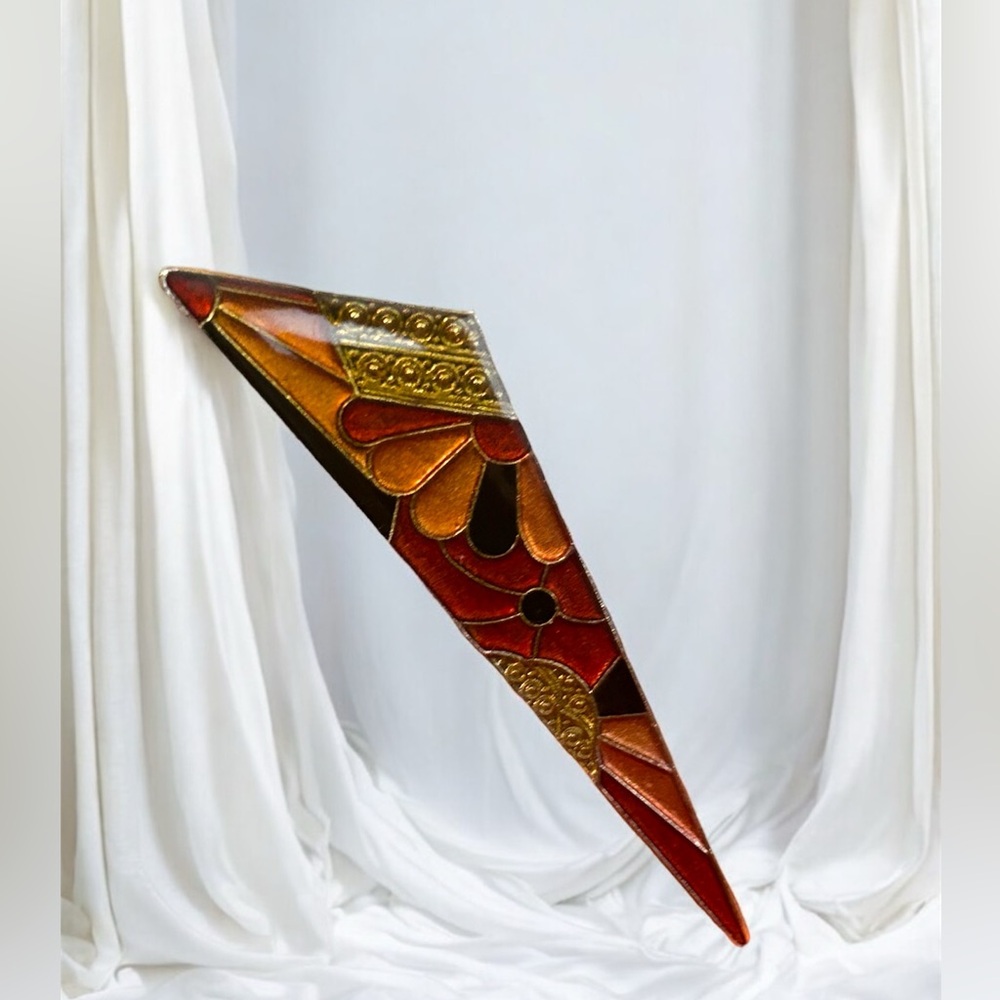 ❤️ Vintage Resin Abstract Fall Color Brooch
